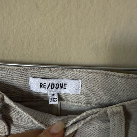 Re/Done Wide Gray Jeans Flare Size 25 - Picture 7 of 10